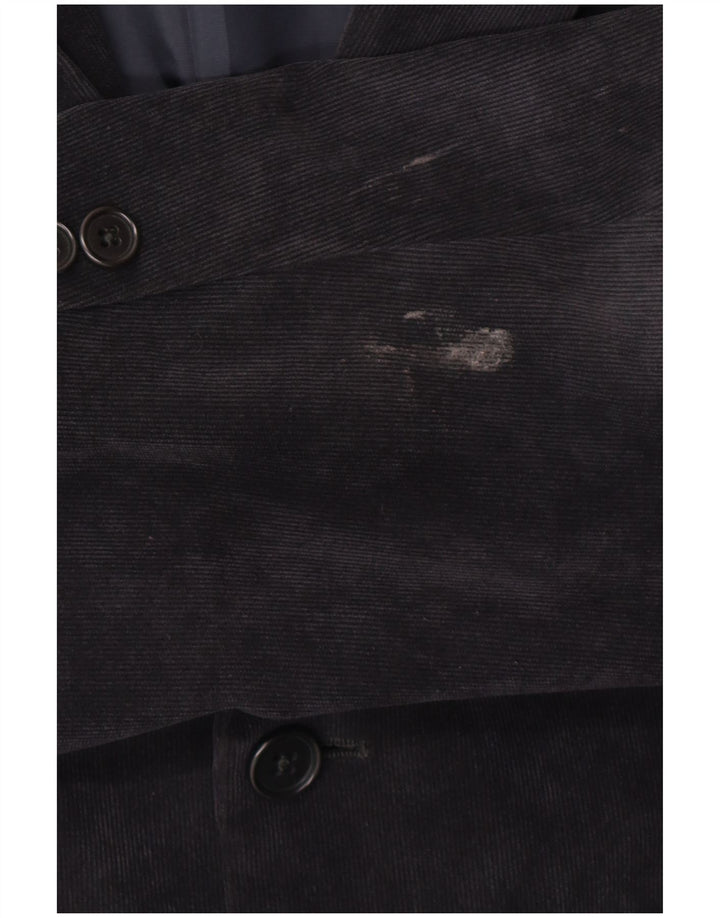 Armani Collezioni muška jakna od samta s 2 gumba IT 58 3XL tamnoplava