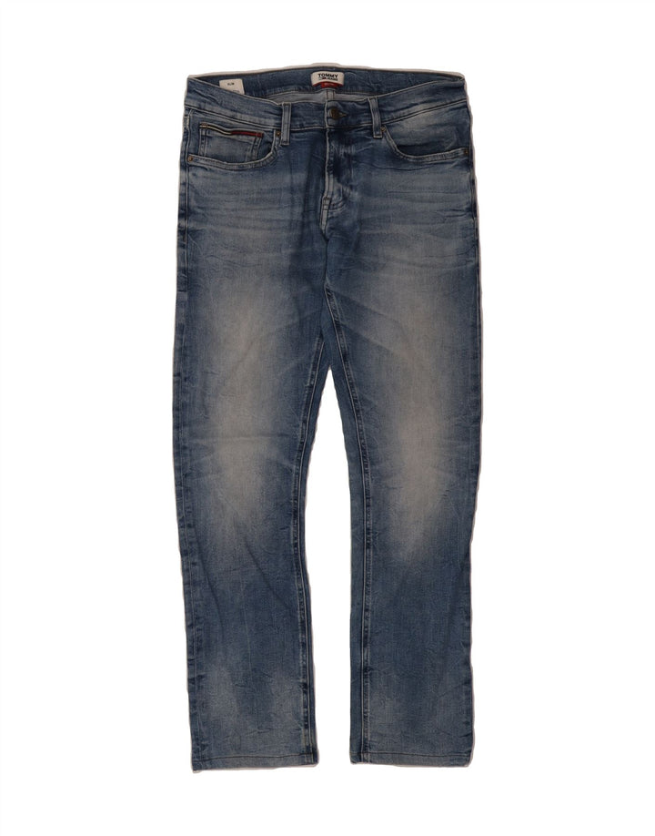 TOMMY HILFIGER Mens Slim Jeans W32 L29 Blue Vintage Tommy Hilfiger and Second-Hand Tommy Hilfiger from Messina Hembry 