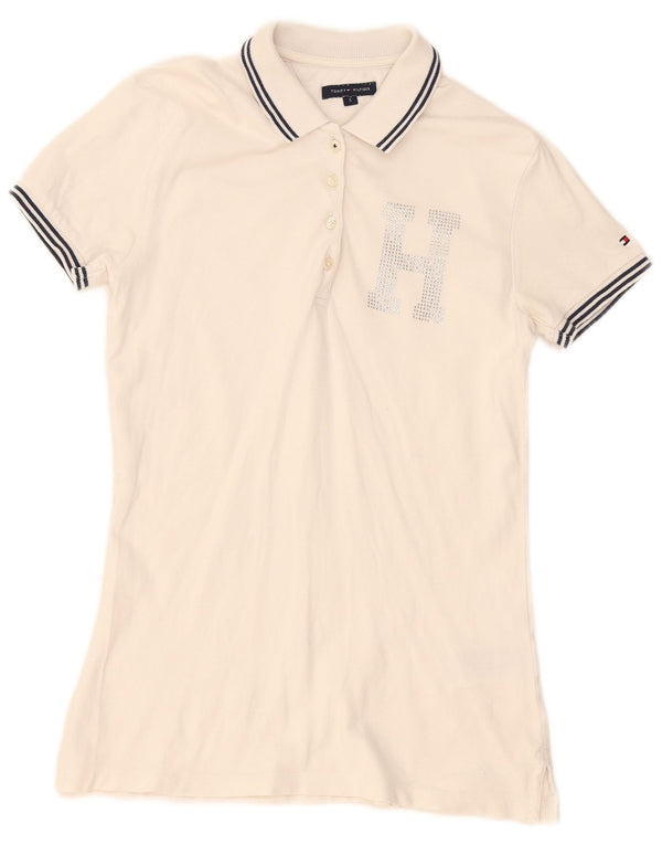 Tommy Hilfiger ženska polo majica UK 8 mala bijela pamuk