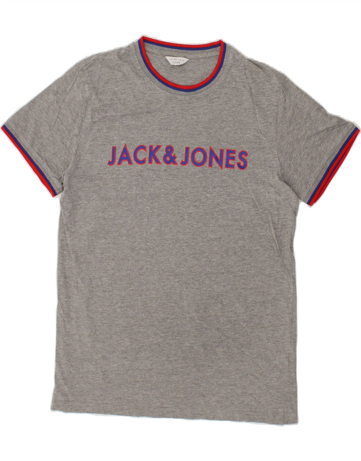 JACK & JONES Mens Graphic T-Shirt Top Medium Grey Cotton Vintage Jack & Jones and Second-Hand Jack & Jones from Messina Hembry 