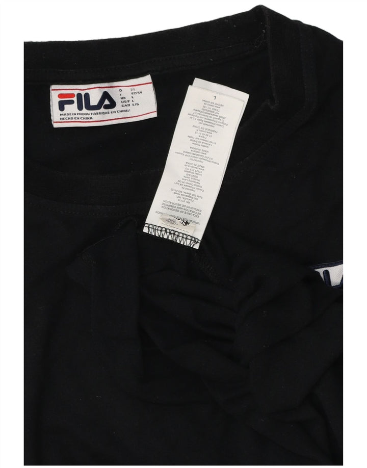FILA Ženska majica kratkih rukava Veliki crni pamuk