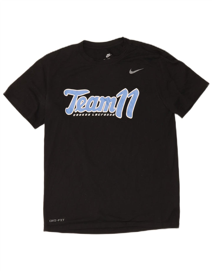 Nike Dri Fit Graphic T-Shirt Top srednji crni poliester