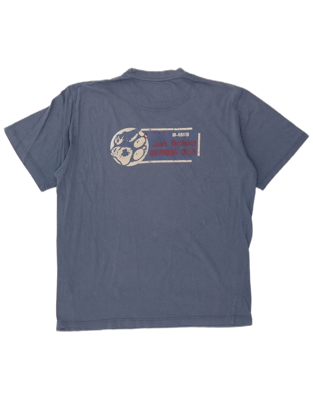 JACK WOLFSKIN Velika majica kratkih rukava s motivima, tamnoplavi pamuk