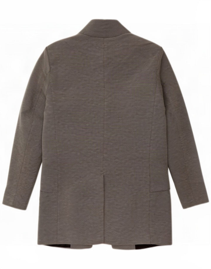 Zara Mens Open Kaput UK 36 Mali sivi poliester