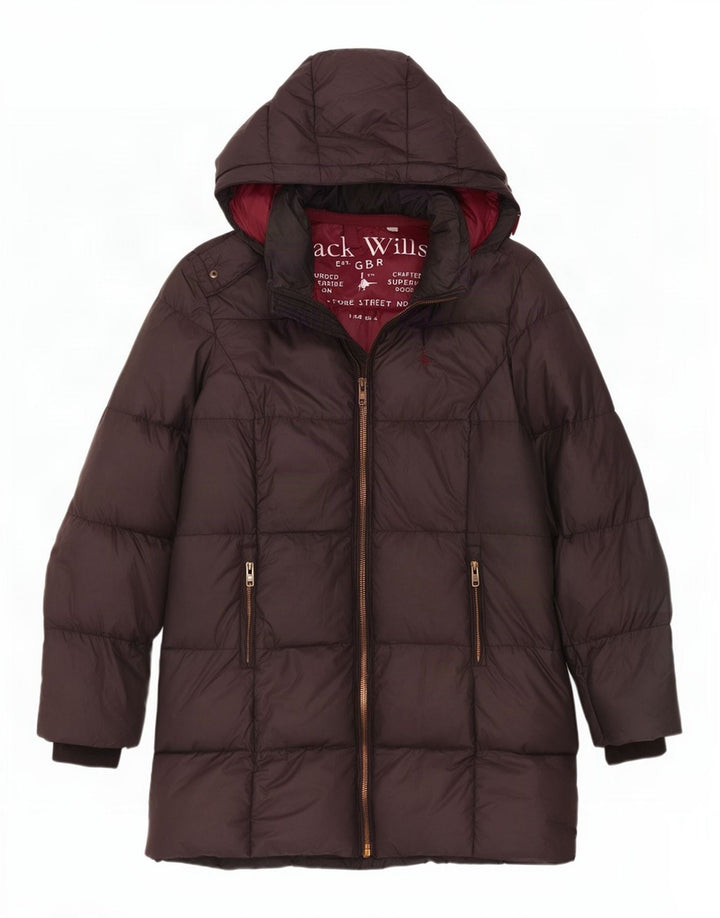 Jack Wills Ženski podstavljeni kaput s kapuljačom UK 8 Mali sivi poliester