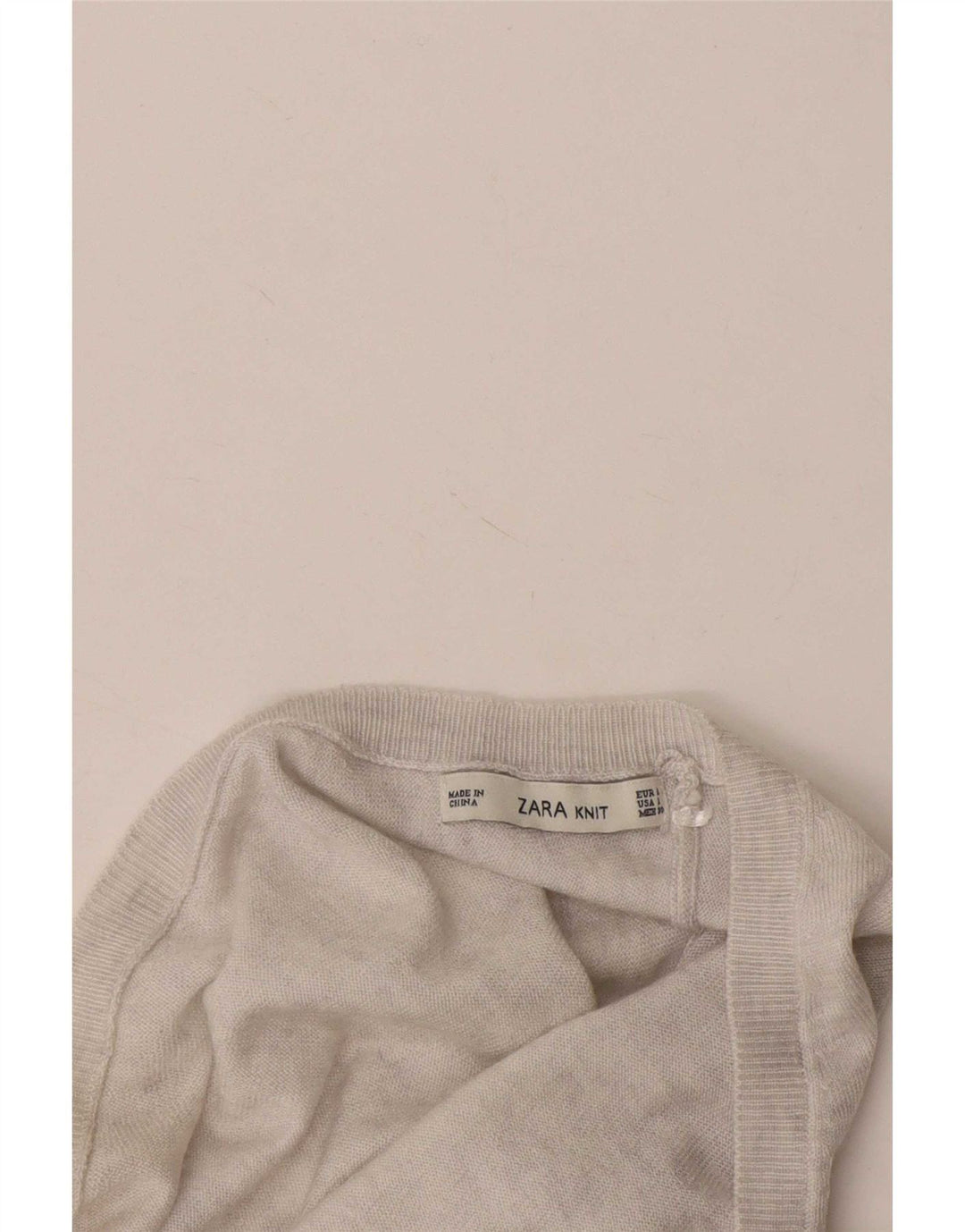 Zara ženski džemper s V-izrezom UK 16 Large Gray