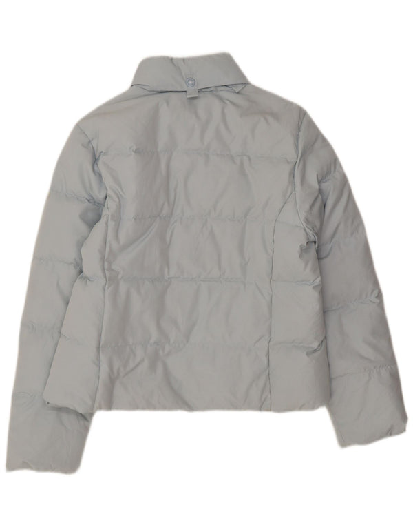 Champion Womens Hooded Padded Jacket UK 12 Medium Blue Polyester