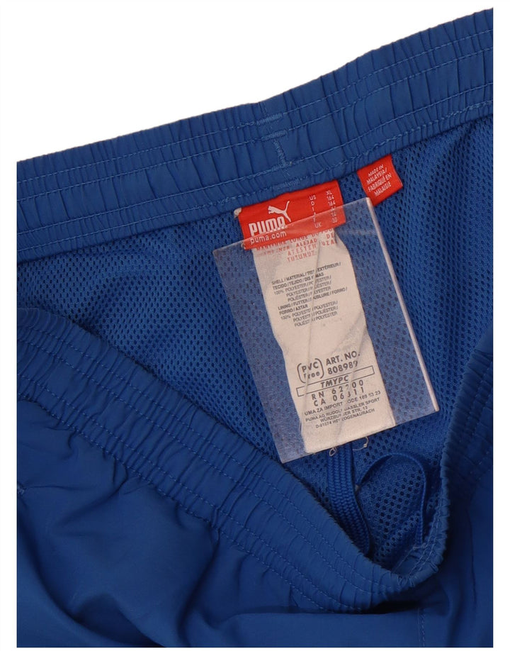 Puma Boys Graphic Sport Shorts 13-14 Years Blue Poliester