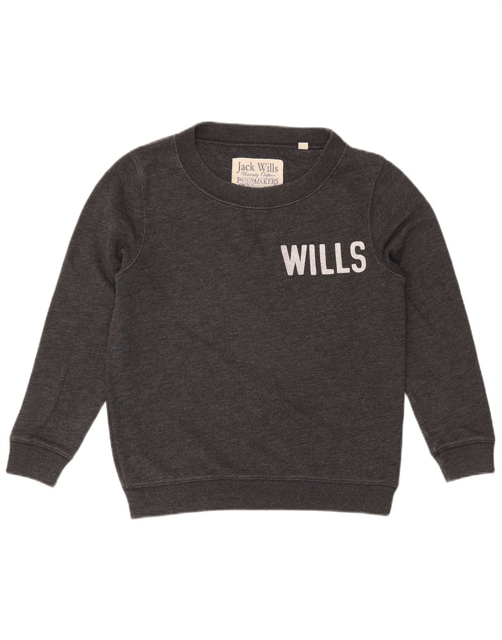 JACK WILLS Ženska prekomjerna trenirka s grafičkim motivima UK 8 Mala siva