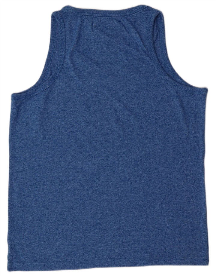 SUPERDRY muški grafički prsluk 2XL plavi pamuk