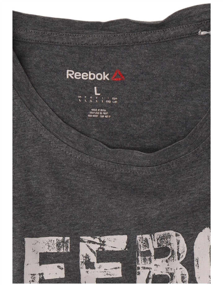 Reebok muška majica s grafičkim motivima, velika siva