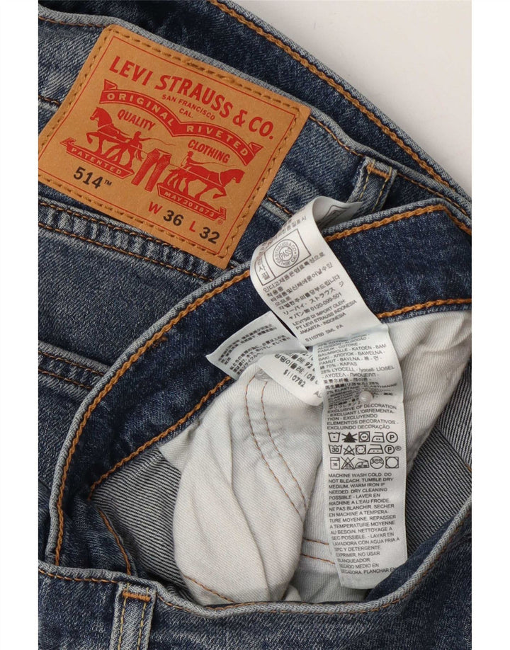 Levi's muške 514 ravne traperice W36 L32 plavi pamuk