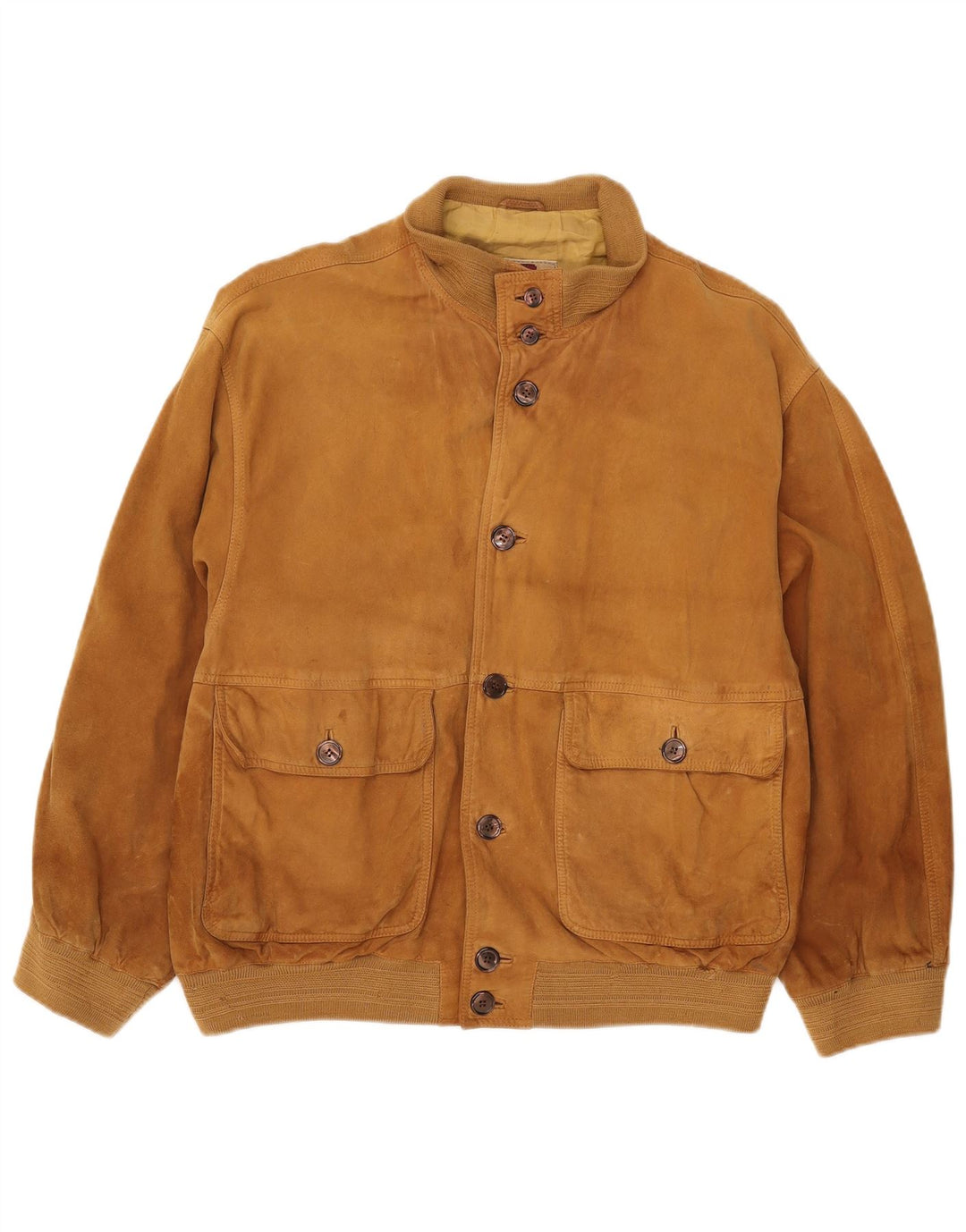 Vintage muška bomber jakna od brušene kože UK 40 velika bež