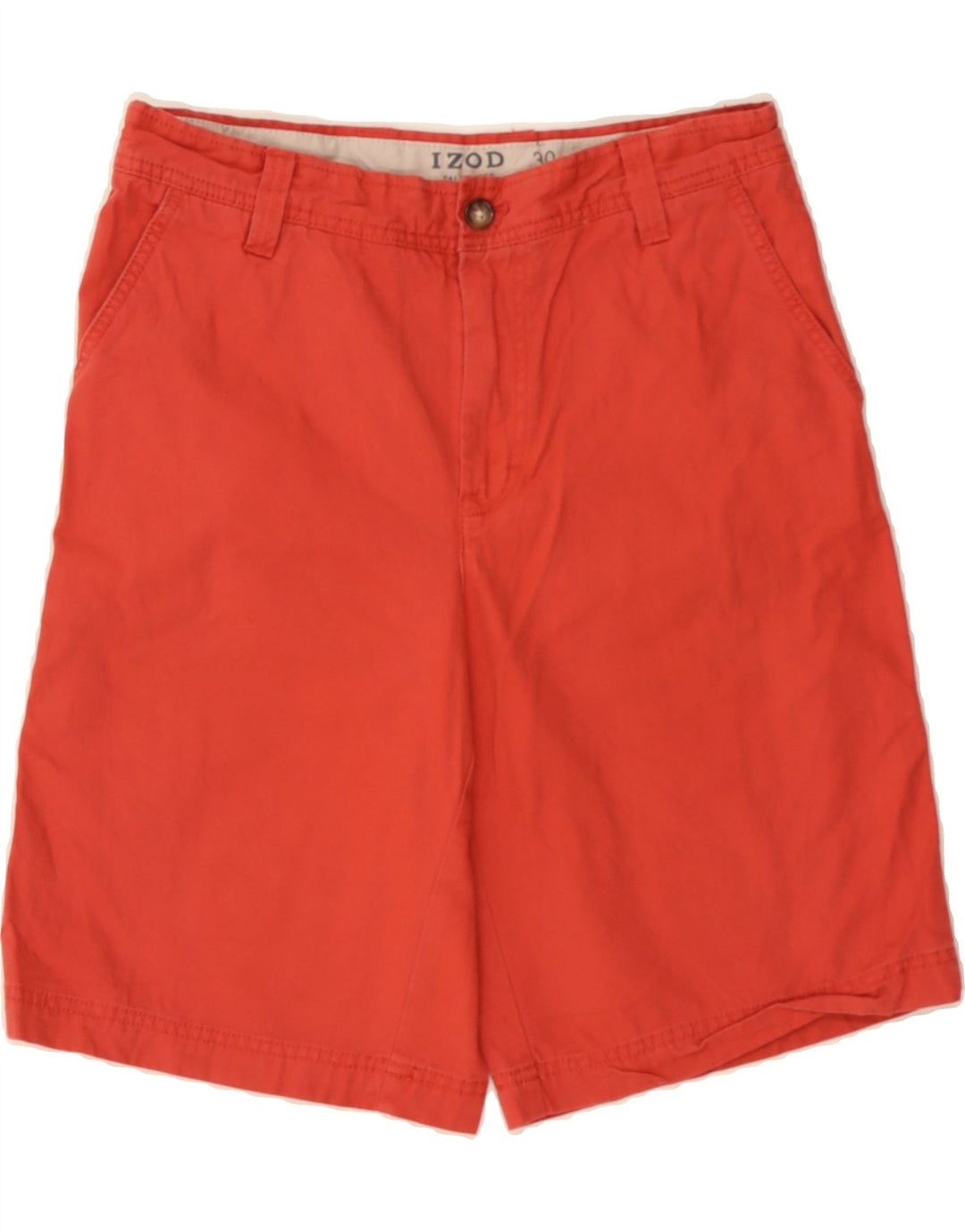 IZOD Mens Salt Water Chino Shorts W30 Medium  Red Cotton Vintage Izod and Second-Hand Izod from Messina Hembry 