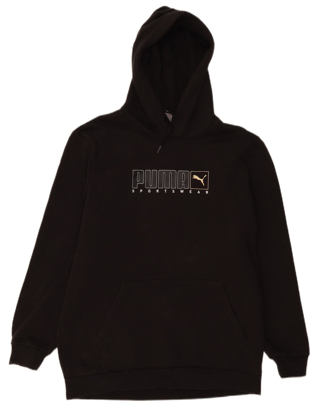 PUMA muška majica s kapuljačom, veliki crni pamuk