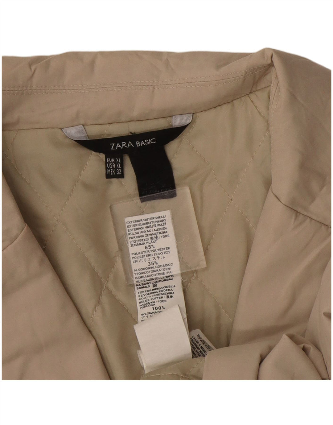 Zara ženski sako jakna UK 18 XL bež poliester