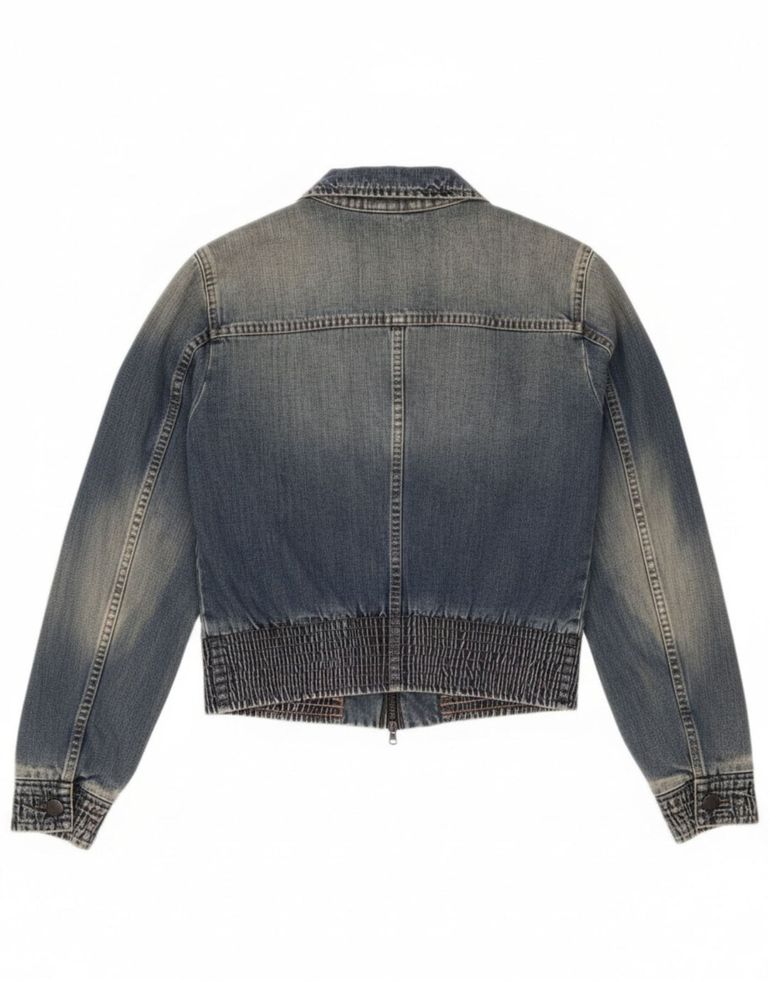 Sisley ženska jakna od kratkog trapera UK 10 Small Blue Cotton