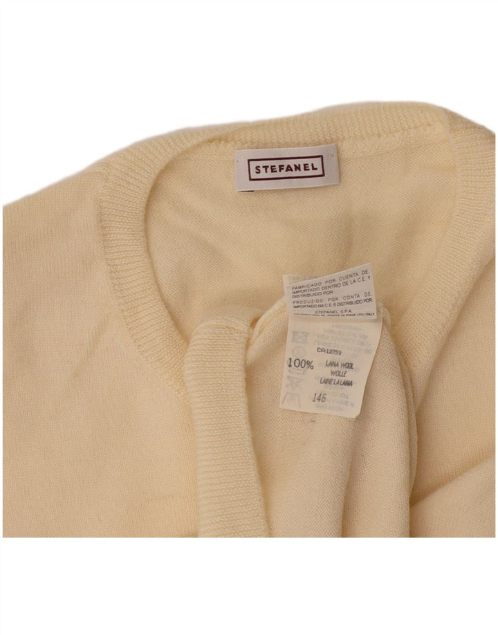 Stefanel ženski prsluk bez rukava IT 46 Large Off White Wool