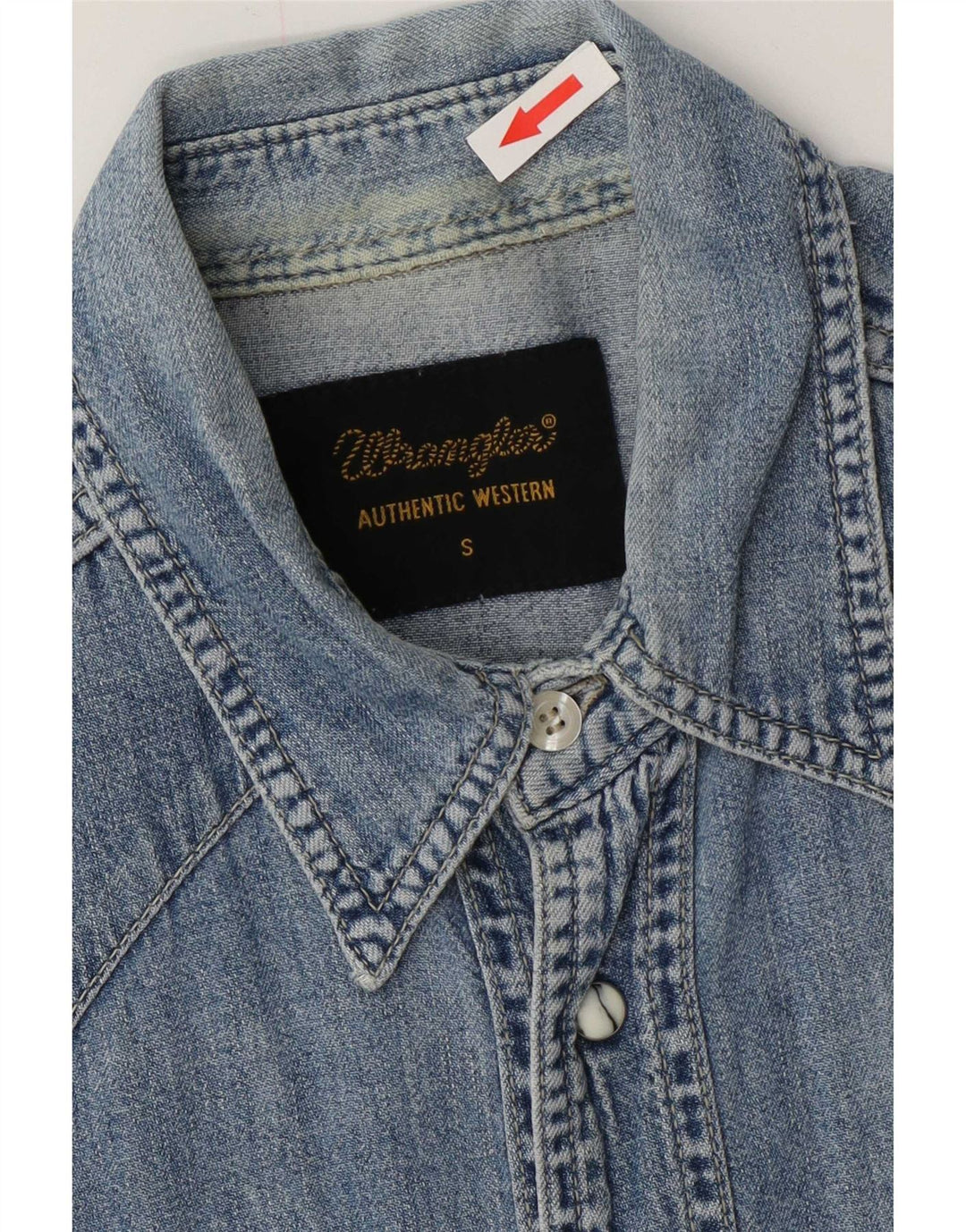 Wrangler muška Western traper majica mala plava pamučna
