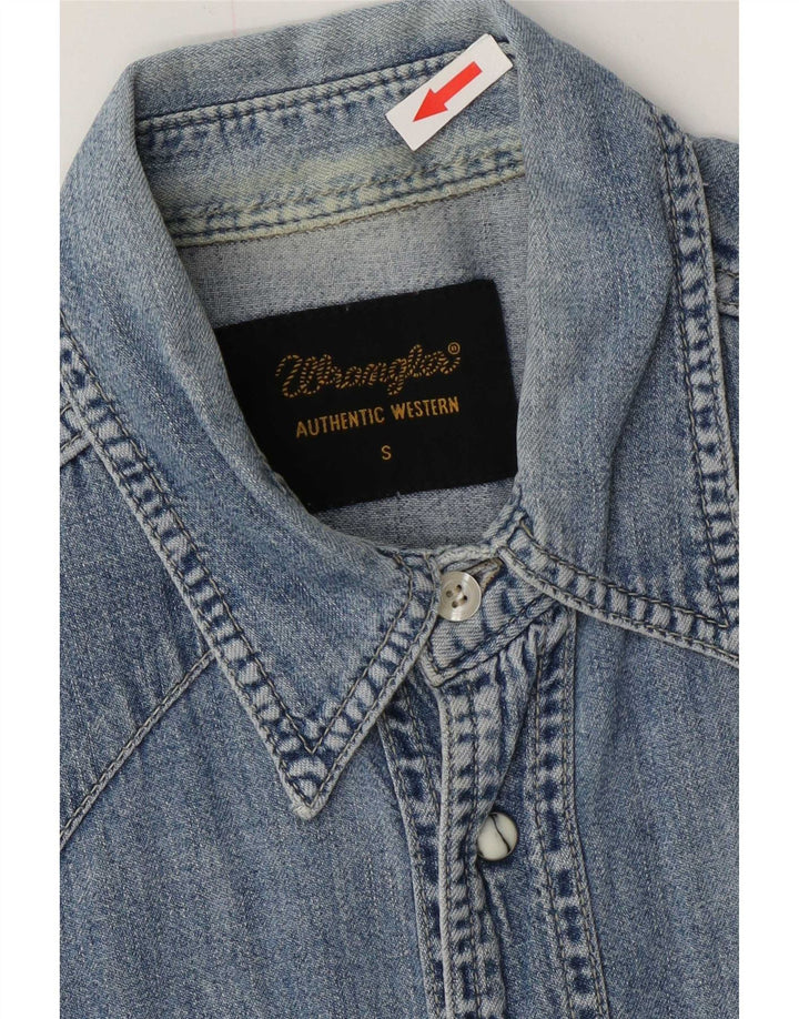 Wrangler muška Western traper majica mala plava pamučna