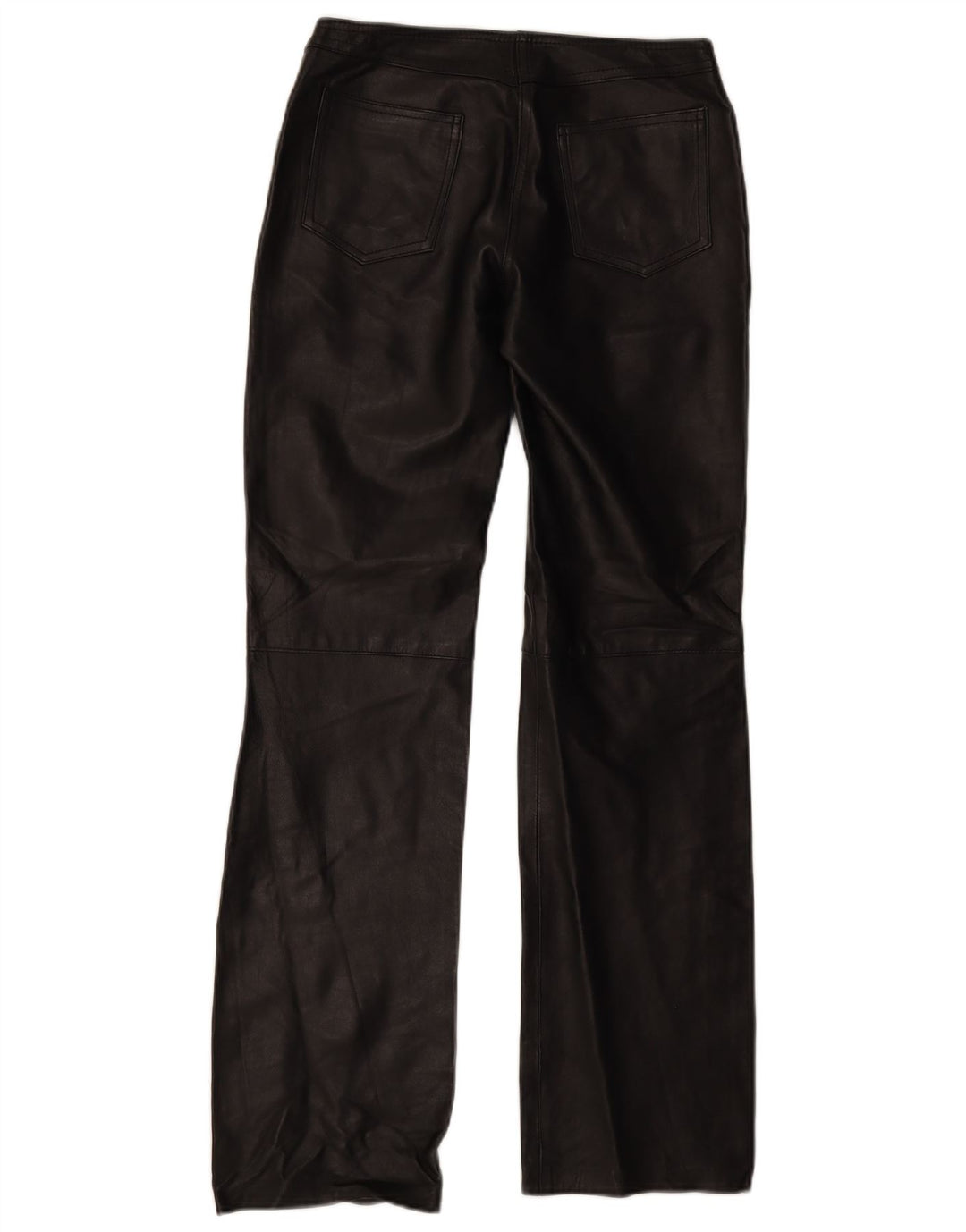 XETRA Ženske Bootcut kožne hlače IT 42 Srednje W28 L32 Crne