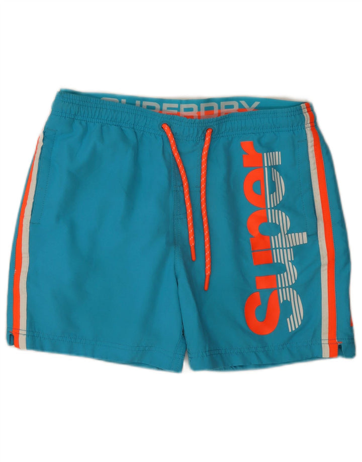 Superdry muške uobičajene kratke kupaće hlače s grafičkim motivima velike plave boje