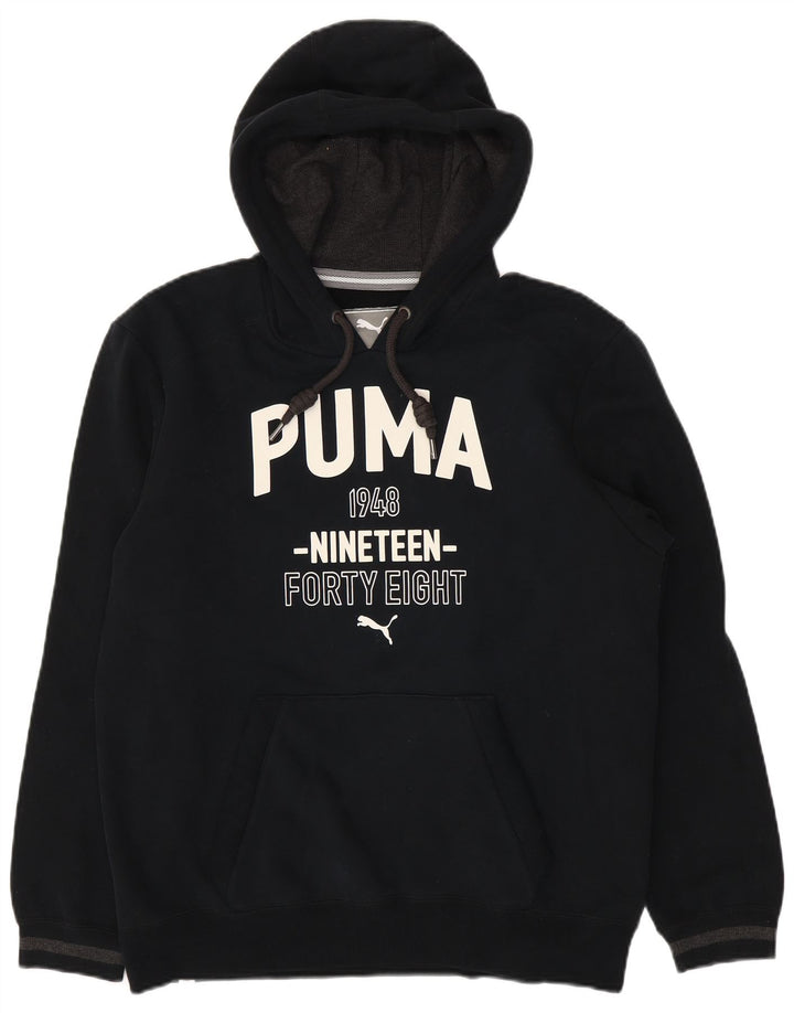 PUMA Mens 1948 Graphic Hoodie Jumper Large Black