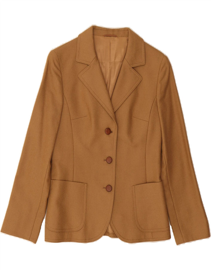 LODEN FREY Womens 3 Button Blazer Jacket UK 8 Small Beige Virgin Wool Vintage Loden Frey and Second-Hand Loden Frey from Messina Hembry 