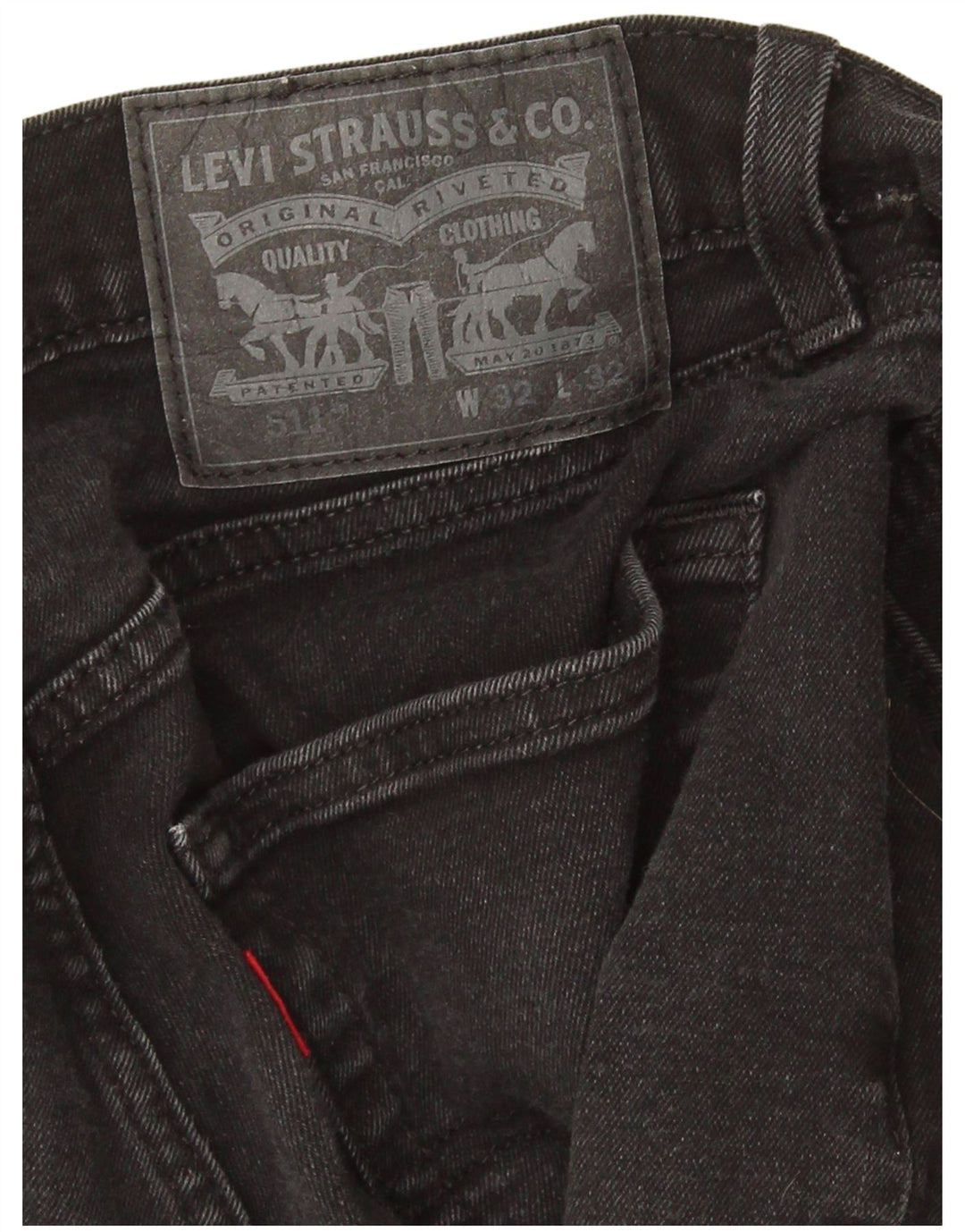 Levi's muške 511 uske traperice W32 L27 crni pamuk