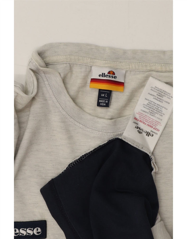 Ellesse Muška majica kratkih rukava Large Grey Colourblock Pamuk