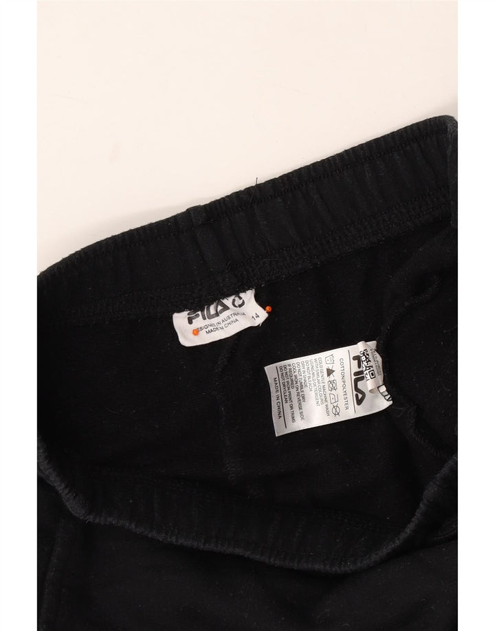 FILA Girls Graphic Cargo Trenirka Hlače Joggers 13-14 Years Black