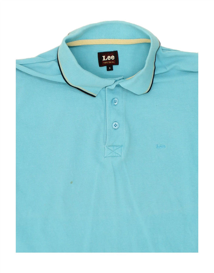 LEE Mens Polo Shirt Small Blue Cotton Vintage Lee and Second-Hand Lee from Messina Hembry 