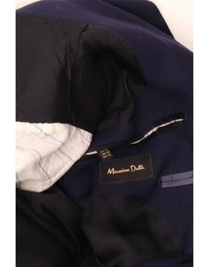 Massimo Dutti muška jakna s 2 gumba EU 54 XL tamnoplava vuna