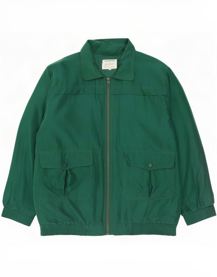 Vintage muška bomber jakna UK 40 velika zelena svila