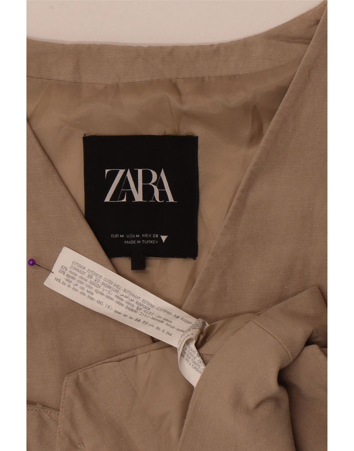 Zara ženski prsluk UK 12 srednje bež viskoza