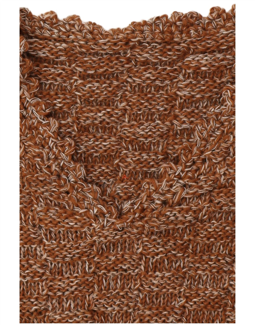 VINTAGE ženski džemper s V-izrezom UK 16 Velikih smeđih pjega