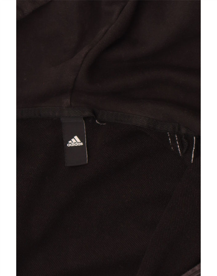 Adidas muški pulover s kapuljačom na patentni zatvarač, mali, crni