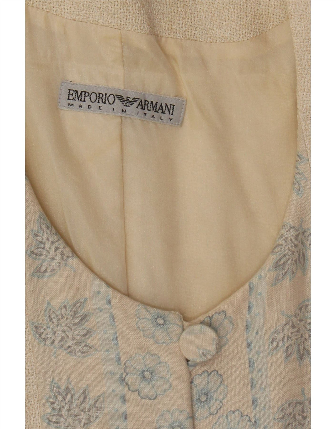 EMPORIO ARMANI Ženska jakna sa 3 gumba UK 10 Mala bež cvjetna