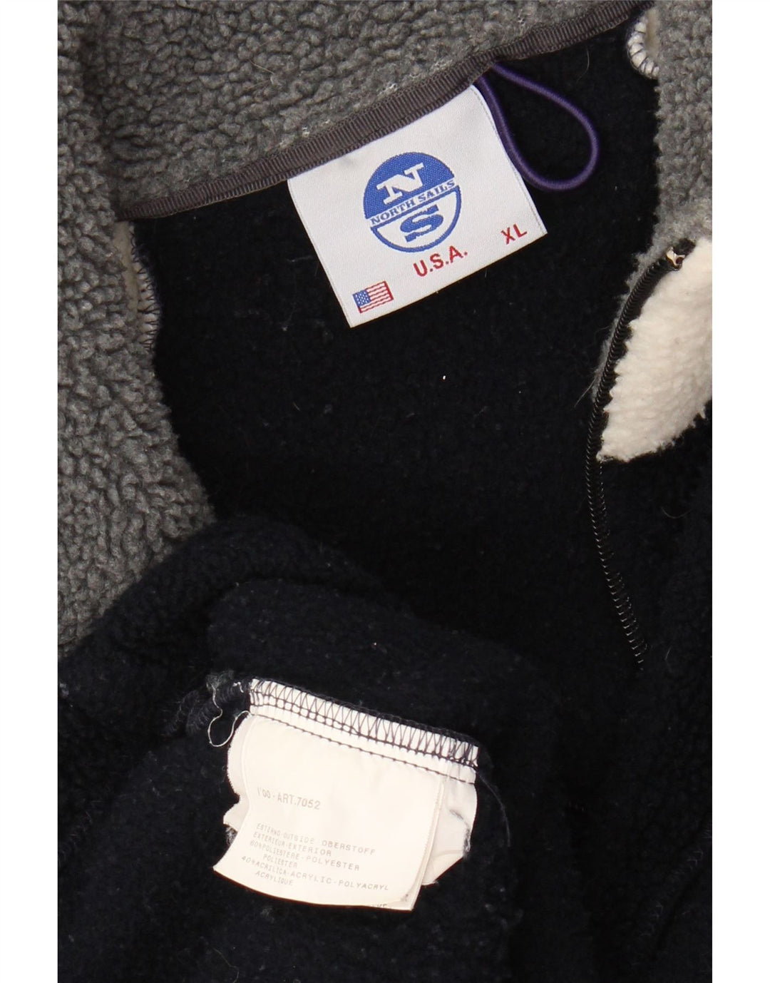 NORTH SAILS Muški džemper od flisa s izrezom s patentnim zatvaračem XL tamnoplave boje