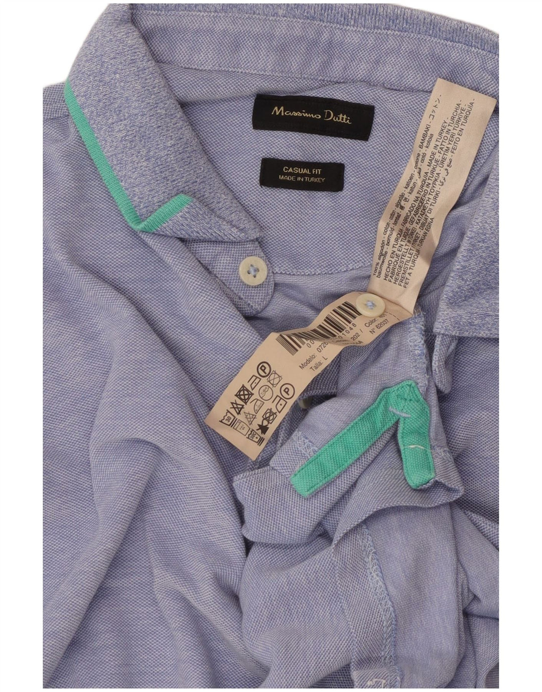 Massimo Dutti muška ležerna polo majica velikog plavog pamuka