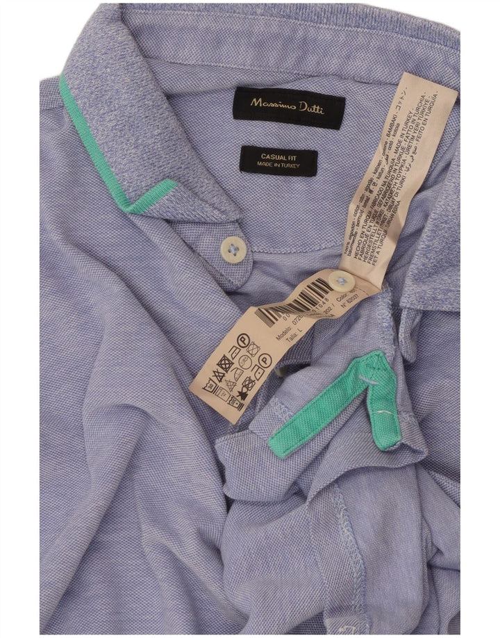 Massimo Dutti muška ležerna polo majica velikog plavog pamuka
