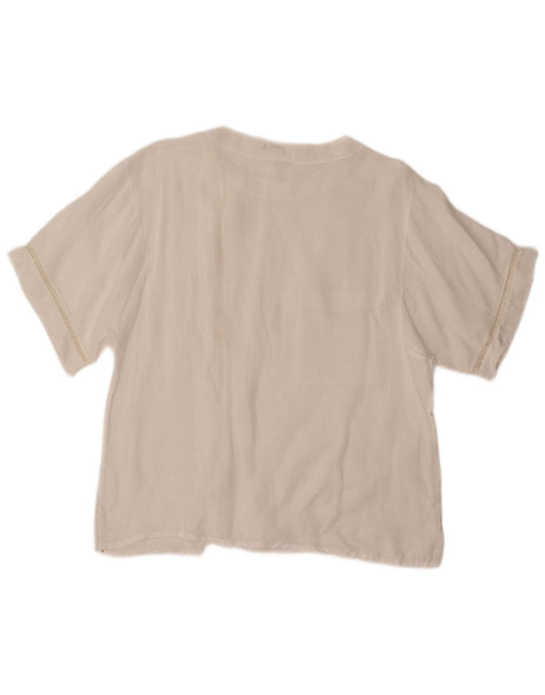 VINTAGE ženska košulja kratkih rukava bluza IT 48 XL bijela