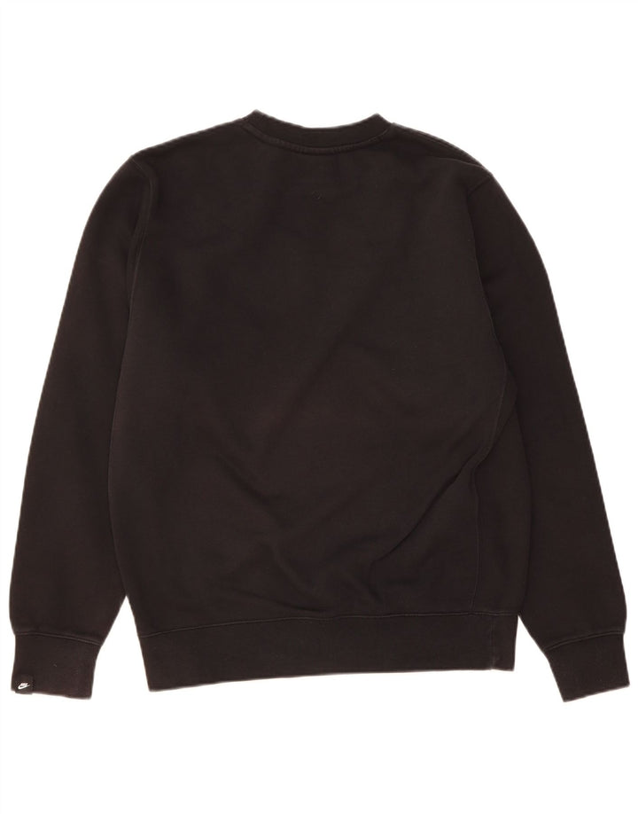 NIKE Mens Graphic Sweatshirt Jumper Medium Black Cotton