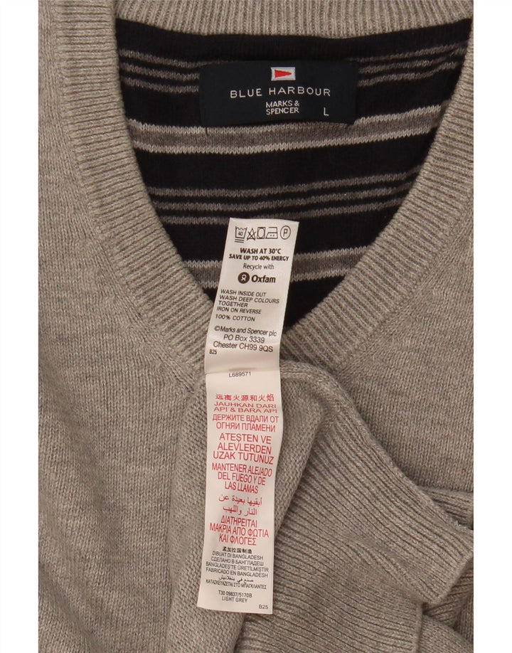 Marks & Spencer muški plavi lučki prsluk bez rukava veliki sivi flekasti pamuk