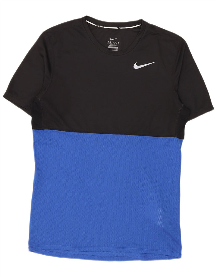 NIKE muška Dri Fit majica kratkih rukava, mali crni poliester u boji