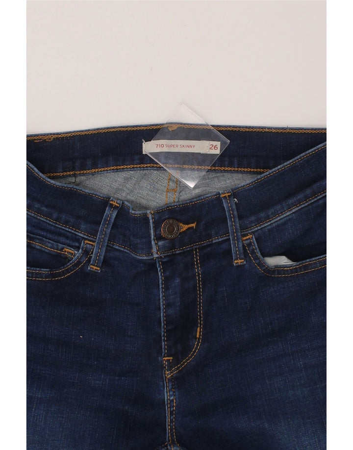 LEVI'S Womens 710 Super Skinny Jeans W26 L26 Blue Vintage Levi's and Second-Hand Levi's from Messina Hembry 