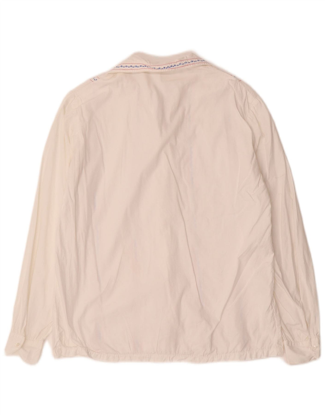 VINTAGE Ženska košulja bluza UK 16 Velike bijele pruge