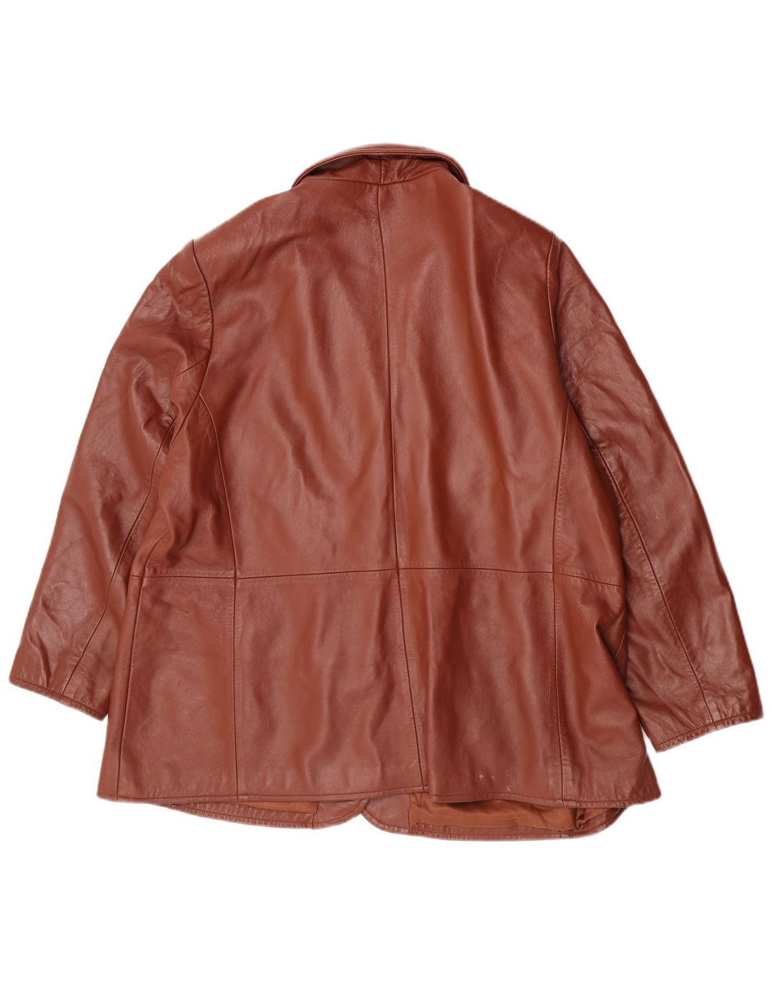 Classics Ženska kožna jakna sako s 3 gumba UK 26 5XL Smeđa koža