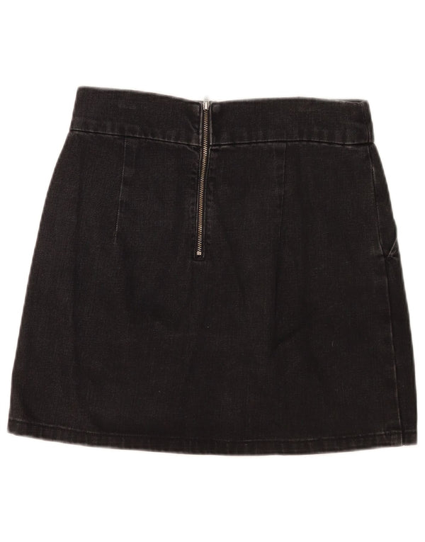 Topshop ženska mini traper suknja W28 Srednje crni pamuk