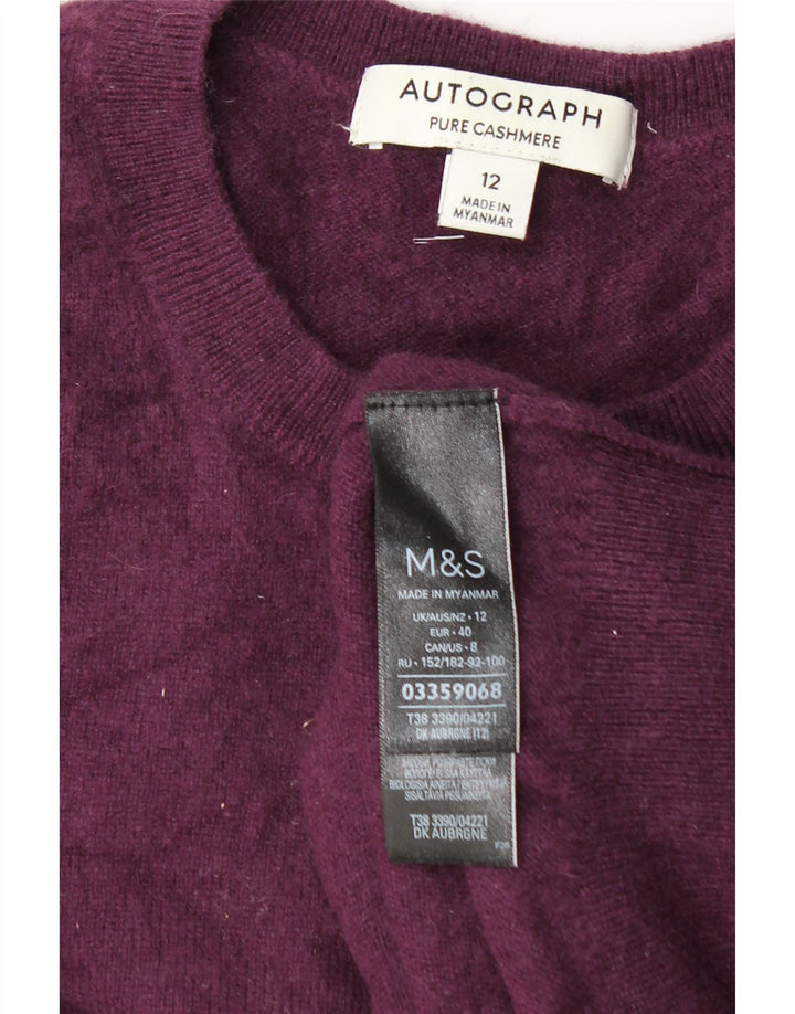 Marks & Spencer ženski džemper s okruglim izrezom UK 12 Srednje ljubičasta